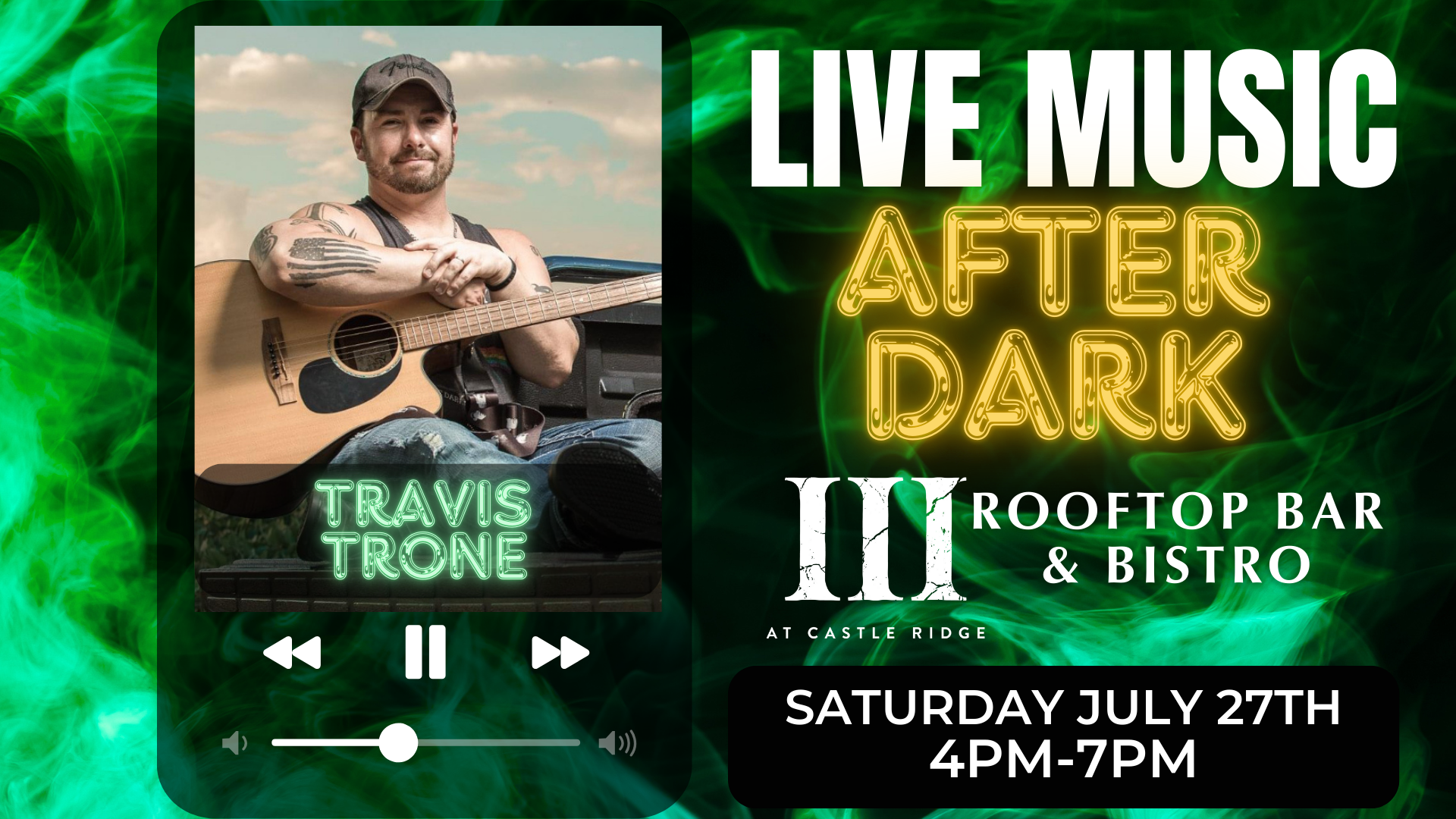 III Rooftop Bar & Bistro LIVE Music After Dark |Travis Trone